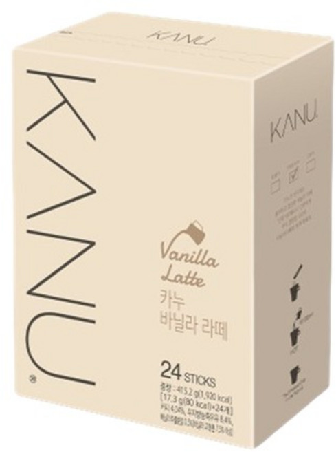 카누 바닐라 라떼 24T, 17.3g, 1, 24