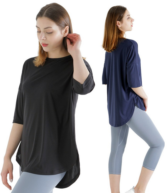 여성 롱 쿨링티셔츠_B32TS911 빅사이즈까지