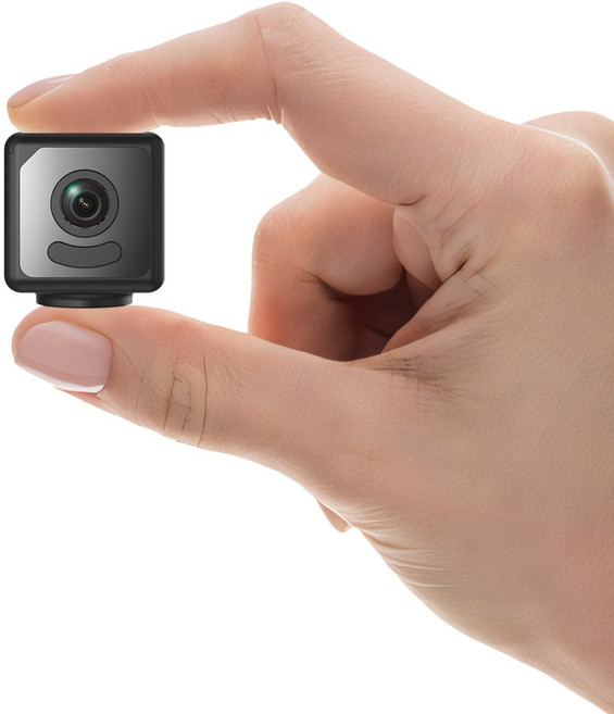 RUNHome 초소형 가정용 WIFI 고화질 실시간 카메라 녹화형 카메라+64G메모리카드, 블랙