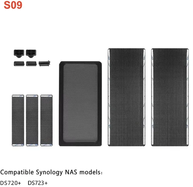 Synology 먼지 필터 보호 커버 키트 DS224+DS225+DS923+DS925+DS920+DS423+DS1618+DS1621용 섀시 먼지망, 02 S09