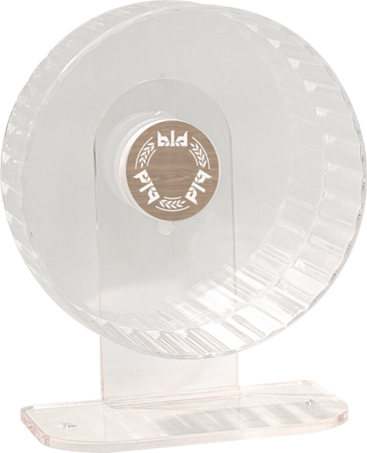 bld 靜音滾輪 倉鼠跑輪 黃金鼠玩具 蜜袋鼯適用, 1個, 二代-跑輪26cm(整套組), 透明