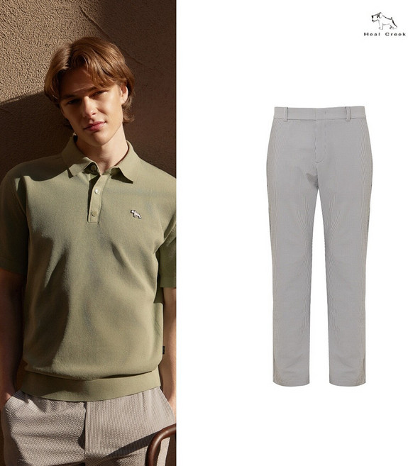 힐크릭 남성골프웨어 골프바지 H521 남성 서커 스트레이트 팬츠 1HCPNMU324LGRAY_SC