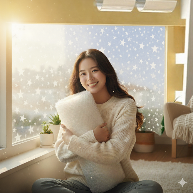 디자인 단열뽁뽁이, 별모양, 1개
