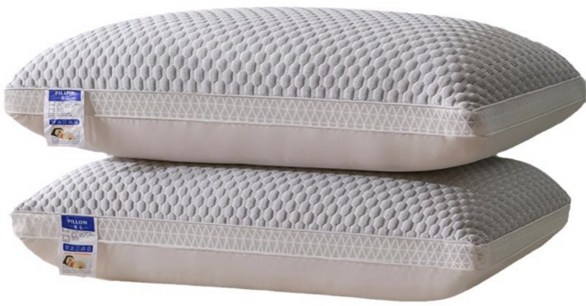 [1+1] 생활비책 3D 파이버 매쉬 냉감 베개, 1개, 그레이