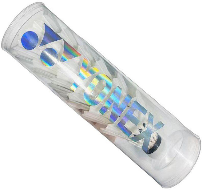 서틀콕보관통 셔틀콕 DIY투명버킷 5종 스티커 제작, 투명볼버킷6pcs(무료2YY스티커/셔틀없음), 1개