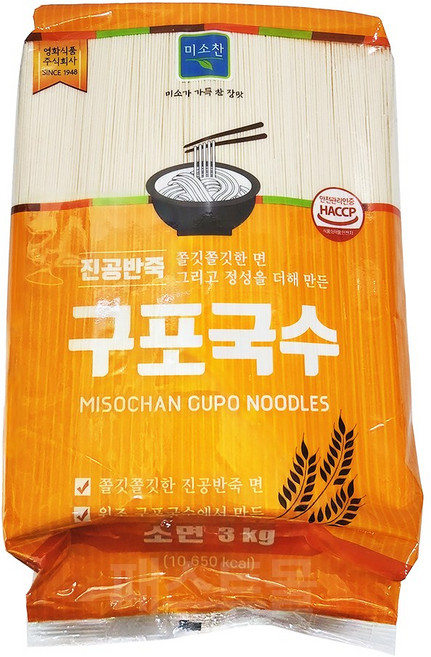 미소찬 구포국수, 3kg, 1개