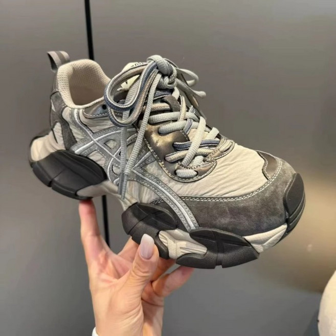 復古撞色八爪魚老爹鞋女 2026春季新款透氣休閒運動鞋