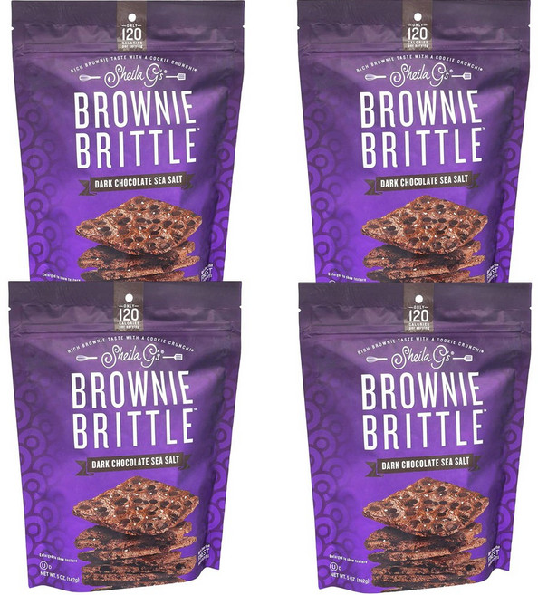 쉐일라지스 브라우니 브리틀 다크초콜렛 칩 시솔트 142g x 4개입, 4개
