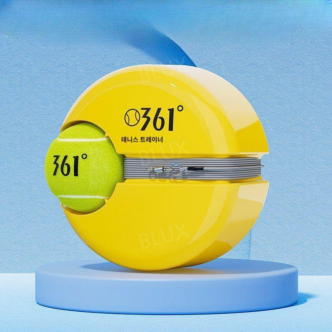 테니스 리턴볼 연습기 트레이닝 혼자 볼머신 1인 스쿼시 포구기 실내, 레몬옐로우+공4개