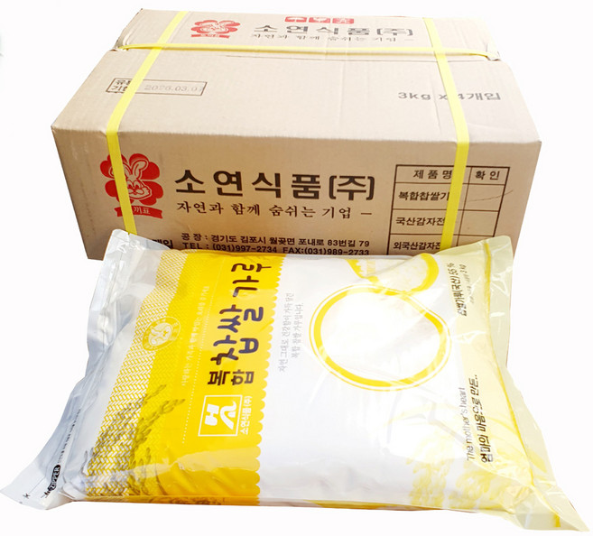 새마원 소연 건식 찹쌀가루55% (복합) 혼합 다용도 김장용, 3kg, 4개