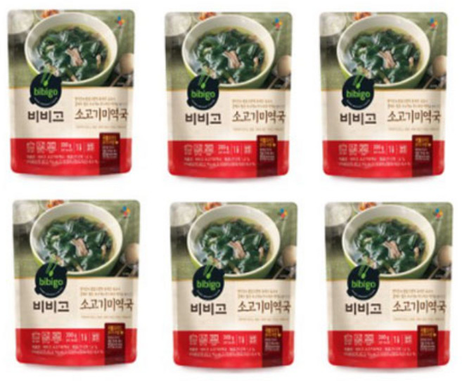 비비고 소고기 미역국, 300g, 18개