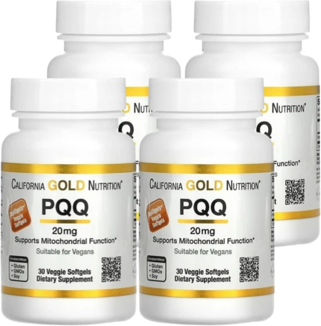 캘리포니아 골드 뉴트리션 CGN PQQ 20mg 30정 4통, 30정 X 4통 - 쿠팡