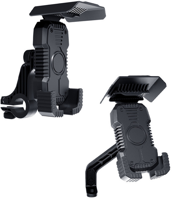 데일리쇼핑 오토바이 킹콩 스마트폰거치대 빗물 장마 눈부심방지 램마운트 자전거 전동킥보드 핸드폰거치대 우산, 1개, 핸들바형(블랙)