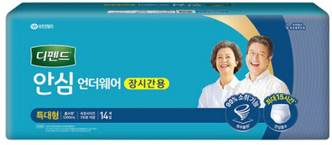 디펜드 성저귀 안심 언더웨어 장시간 특대형 14매 X 4, 14개입, 4세트