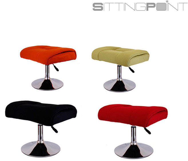 시팅포인트 스툴 발받침 보조의자, 보조의자 인조가죽 블랙