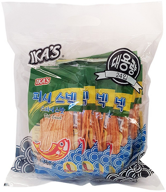이카스 피시 스넥 스파이스맛, 24개, 13g