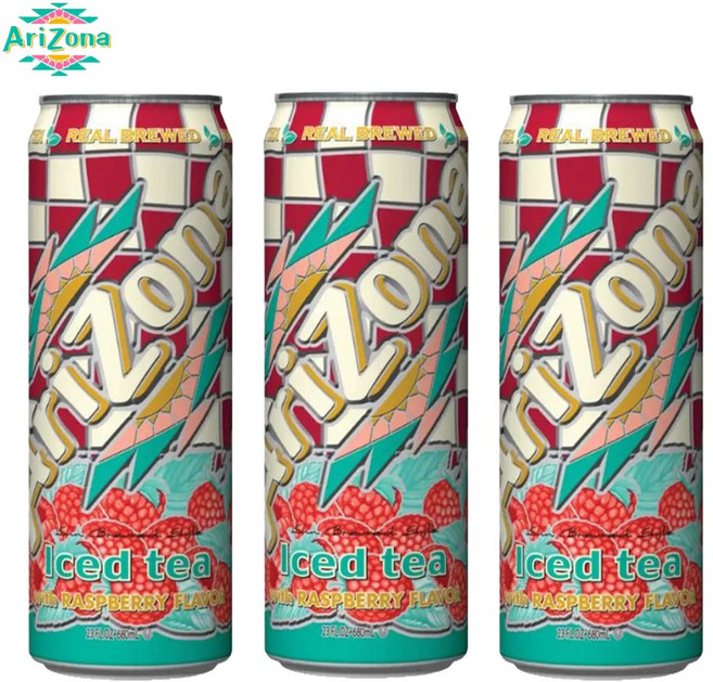 아리조나 아이스드 티 위드 라즈베리향, 3개, 650ml