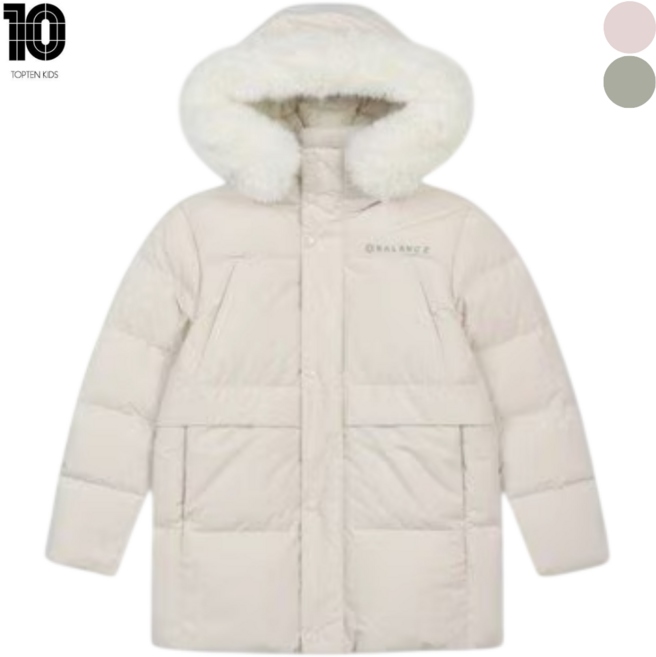 [매장정품] 탑텐키즈 남여공용 롱패딩 덕다운 오리털 퍼 털 후드 점퍼 유아 아동 동절기 겨울 자켓