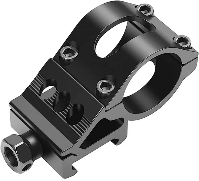 25.4mm 파이프 클램프 퀵 릴리스 오프셋 손전등 범위 Picatinny 레일 45도 마운트 사냥 총 액세서리, [01] High