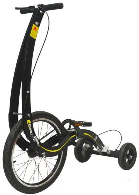 서서타는자전거 서있는 삼륜 좌석이없는 반 자전거 시트리스, 블랙