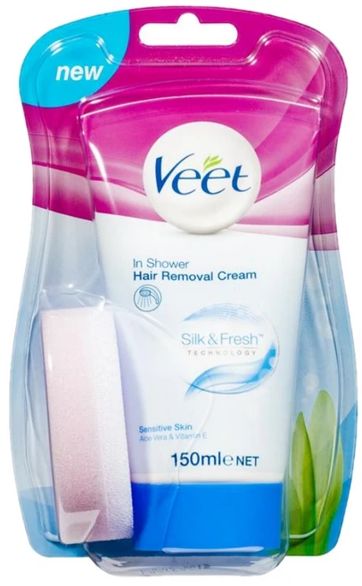 Veet 비트 인 샤워 민감성 피부 헤어 리무벌 크림 제모제 150ml In Shower Hair Removal Cream Sensitive, 1개 - 쿠팡