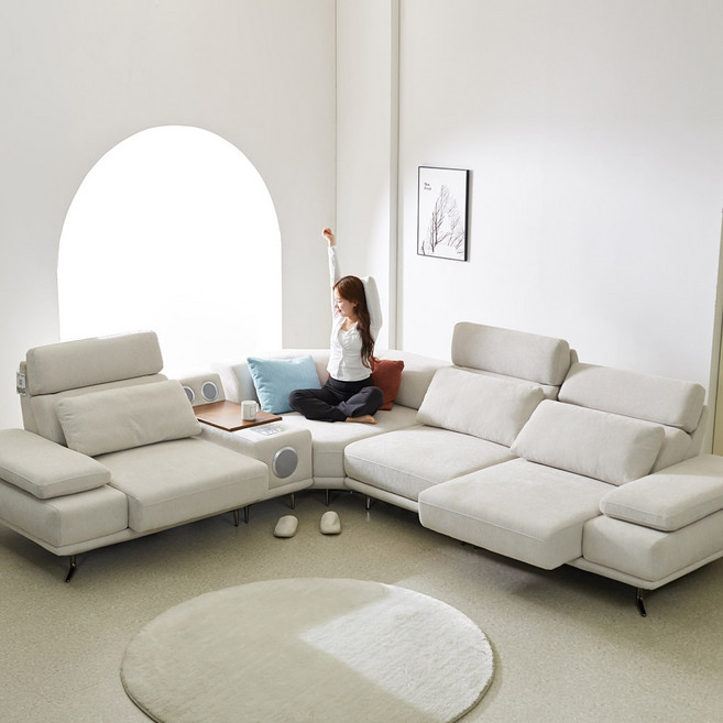 [까사살로티] 무빙 리클라이너 쇼파 피렌체(4인용/5인코너형/홈바), 4인홈바미포함