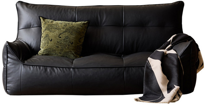 좌식 소파 낮은 쇼파 저상형 블랙 다인용, 3인용