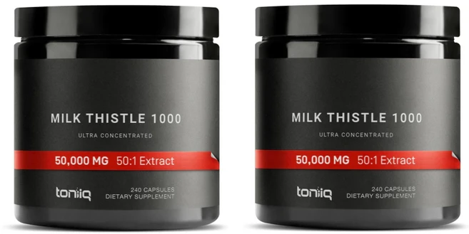 Toniiq 토니크 밀크씨슬 1000mg 240캡슐 x2, 240정 - 쿠팡