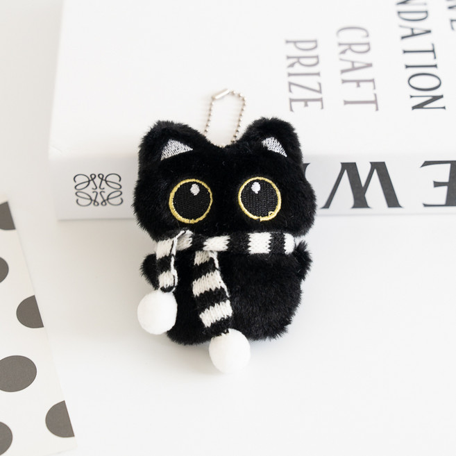벤쿠쿠 검은 고양이 인형 키링 깜냥이 삑삑 냐옹이 열쇠고리 키홀더