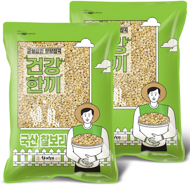 한끼농산 국산 찰보리, 5kg, 2개