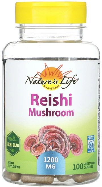 Nature's Life Reishi Mushroom 100 Vegetarian Capsules 600 mg per Capsule, 1개 - 쿠팡