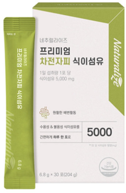 네추럴라이즈 배변활동 원활 장건강 프리미엄 차전자피 식이섬유, 30회분, 1개