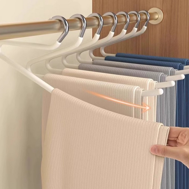 10+1 역방향 논슬립 프리미엄 엔드 코팅 바지걸이, 22개, 그레이