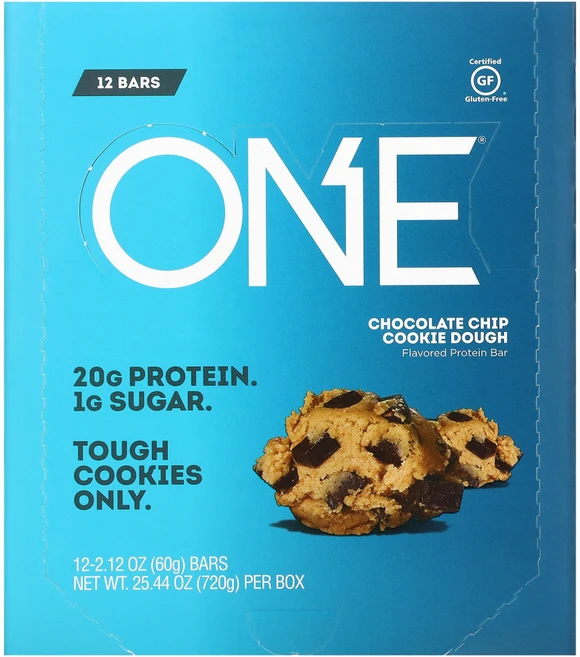 One Brands ONE Bar 초콜릿 칩 쿠키 도우 12개입 개당 60g(2.12oz) 1팩 - 쿠팡