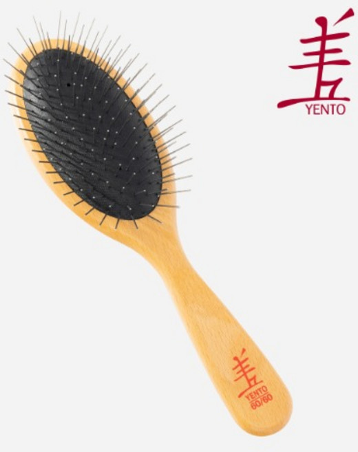 옌토 핀 브러쉬 60-60 초경량 소형견 대형견 비숑 푸들 말티즈 포메 빗 24YEN008, 1개, 옌토 24YEN008 60-60 핀브러쉬