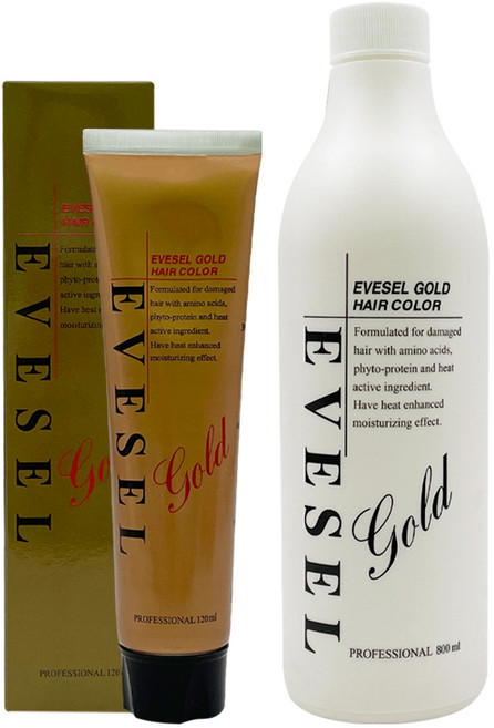 이브셀 골드 헤어 컬러 120g 6개당 산화제 1000ml, 1개, 8G