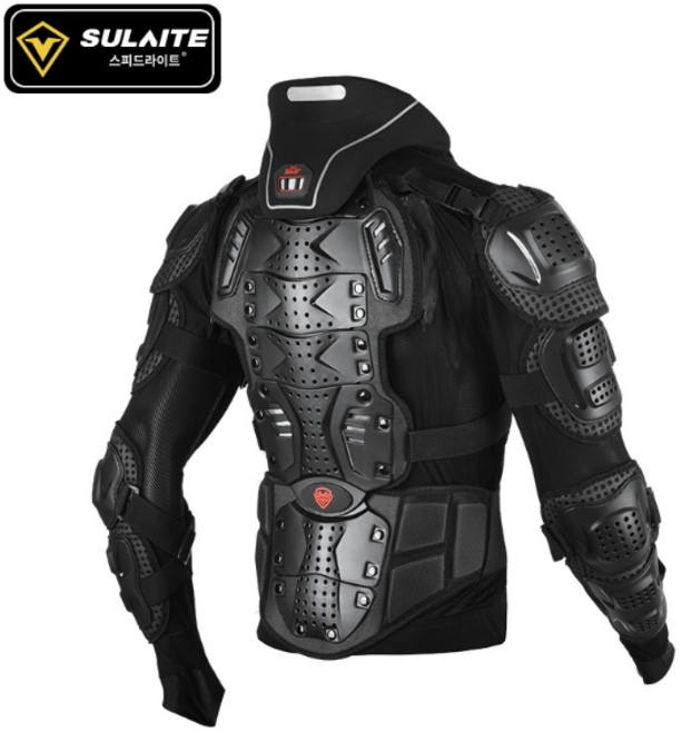 AIRASI 오토바이 전신 보호대 바이크 안전 장비 세트 상체 3XL