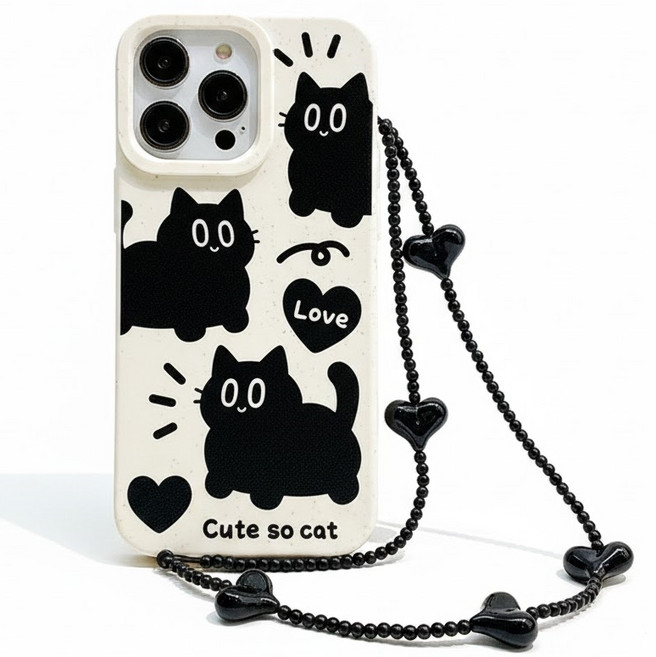 ARUM 귀욤켓츠 스트랩 아이폰 케이스