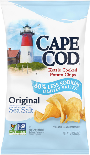 케이프 코드 감자칩 Cape Cod Potato Chips Lightly Salted Original Kettle Chips 8 Oz, 1개, 212g