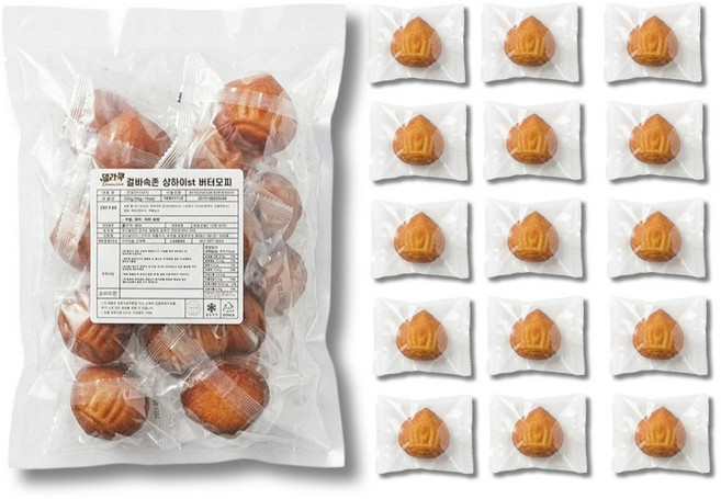 델리쿡 상하이 버터떡 쫀득한 모찌 간편 개별포장, 15개, 35g