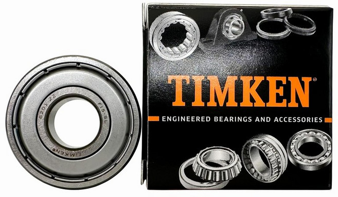 2팩 TIMKEN 6201ZZ 이중 금속 씰 베어링 12x32x10mm 윤활 전 및 안정적인 성능과 비용 효율적인 딥 그루브 볼