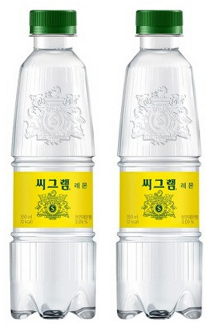 씨그램 레몬 탄산음료, 350ml, 48개