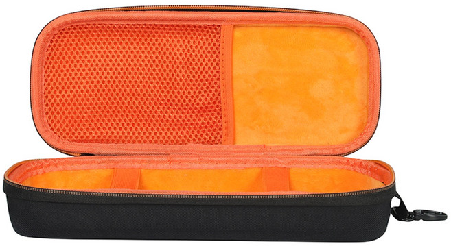 EVA 하드 포 케이스 마이크 보관함 충전기 케이블 및 기타 액세서리 정리함 홀더에 맞는 보호 파우치, 02 YELLOW, 내부오렌지