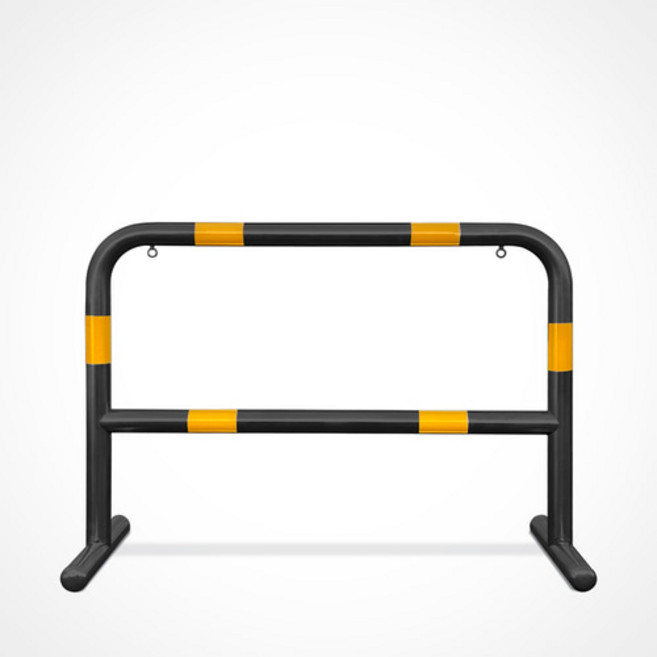 스틸 2단 바리게이트 D형 아파트 군부대 관공서 도서관 주차장 주차금지 진입금지 충돌방지 충격방지 바리케이트, 인쇄없음, 1개