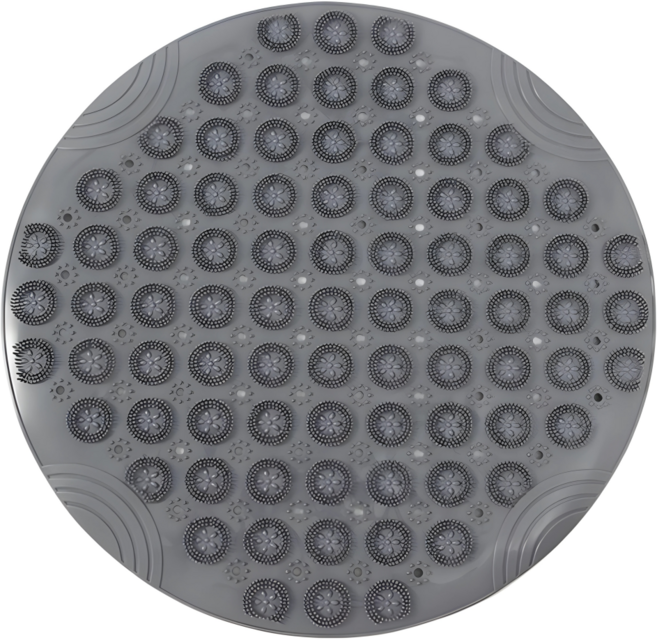 리쿠 발매트 욕실 미끄럼방지 발씻는 매트, 그레이, 1개, 1개입