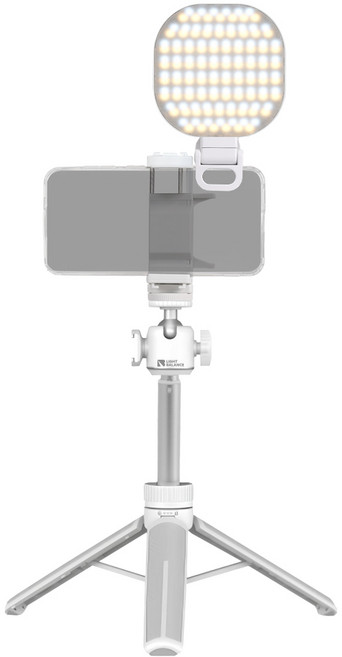 라이트밸런스 스냅라이트 프로팩 삼각대 세트 유튜브 촬영 조명 방송 영상 방송용 미니 핸드폰 조명, 1개, 스냅라이트 SL-750+SS-6521+QC-96_화이트