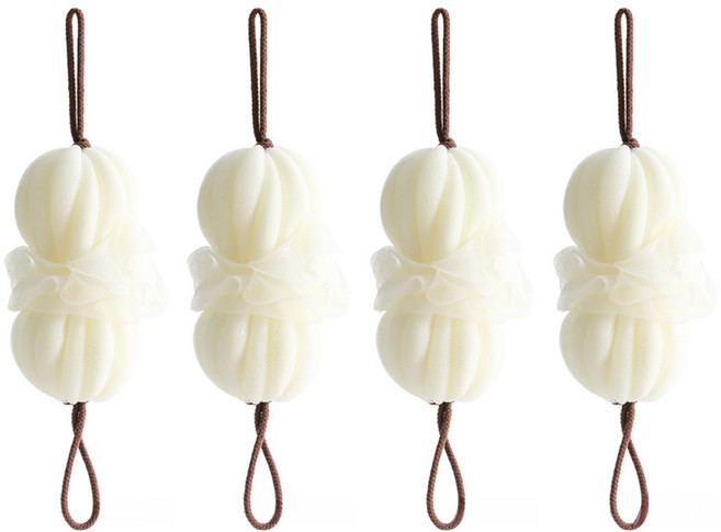 소프트 롱 사워볼 4P, 1세트, 4개입, 화이트