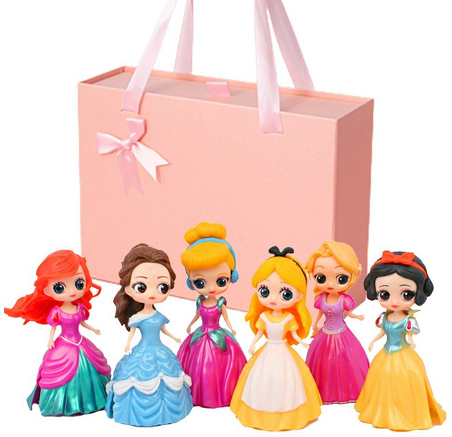 CAVORT 클립인형 디즈니프린세스인형 엘사 안나, 선물박스+클립인형 24종, 1세트