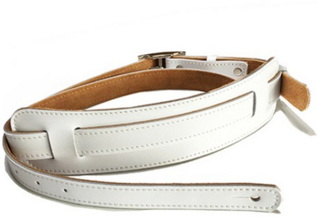 코네임 통기타 멜빵끈 어깨끈 가죽 기타 스트랩 화이트, 4개
