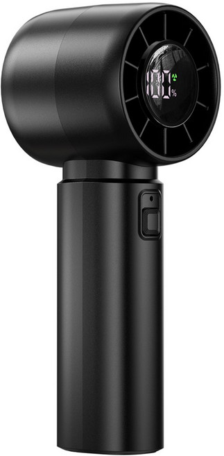 COLDSKY 휴대용 미니 5 충전식 터보 디스플레이 배터리 여행 팬 LED 속도 해변 휴가를위한 4000MAH, Black